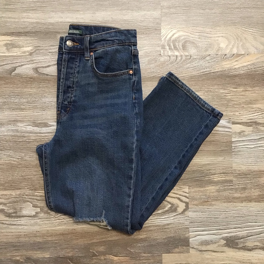 Wild Fable Highest Rise Straight Distressed Destructed Button Fly Jeans 4